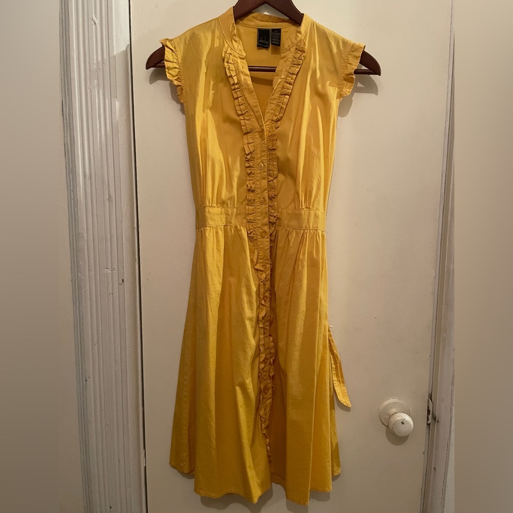 Chelsea yellow button up sundress. Size S